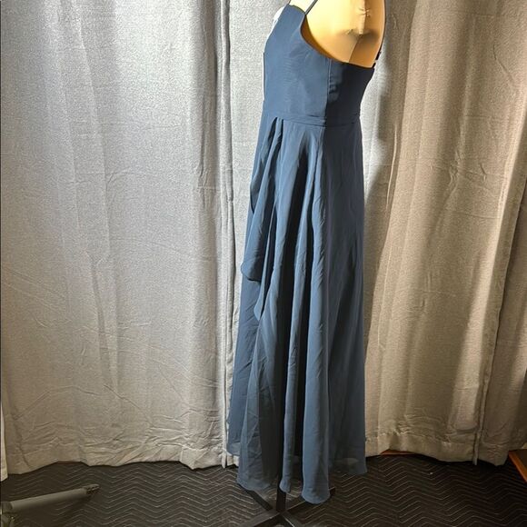 B X Z Elegant Blue Sleeveless Dress - Picture 4 of 12